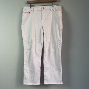 2/$30 Talbots Light Pink Flawless Straight Crop Jean 16